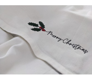 ADVENTSKALENDER 23. Dezember - Stickdatei - Merry Christmas Mistel